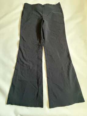 Wrapper Black Dress Pants Womens Workwear Wide Leg Pull On Stretch Slacks